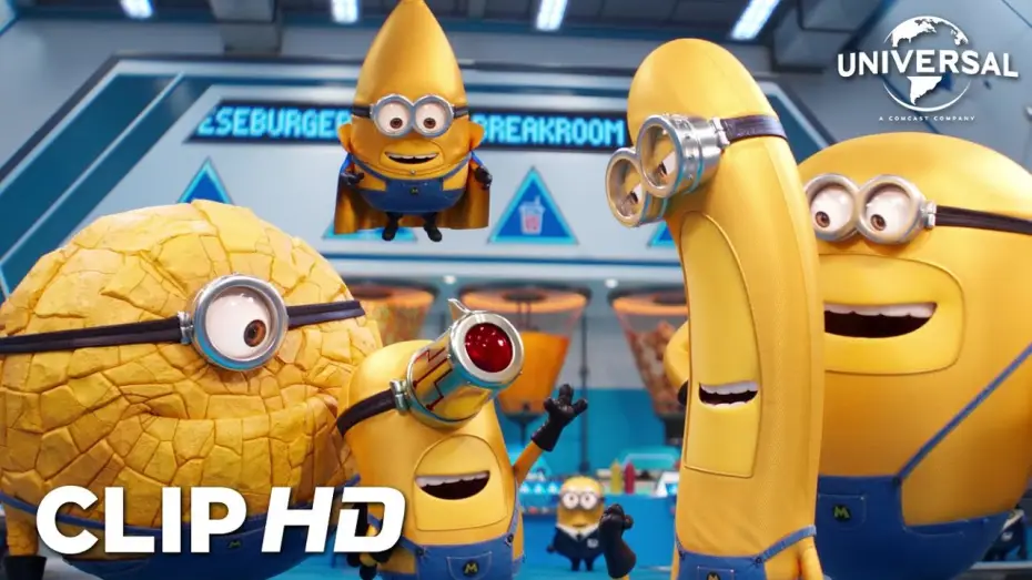 Video for the film Despicable Me 4 — Clip - Los Mega Minions en la sala de descanso