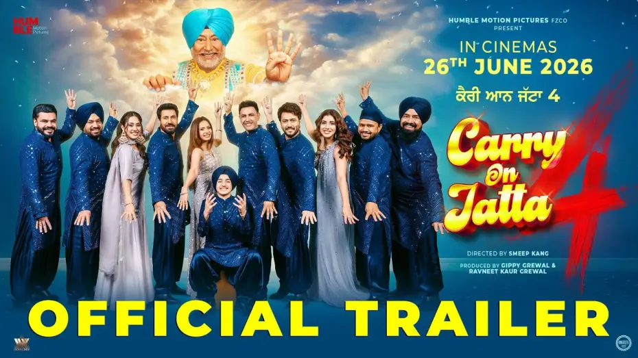 Video for the film Carry On Jatta 4 — Carry On Jatta 4 (Trailer) Gippy Grewal | Binnu Dhillon | Sargun Mehta | Late Jaswinder Bhalla Ji