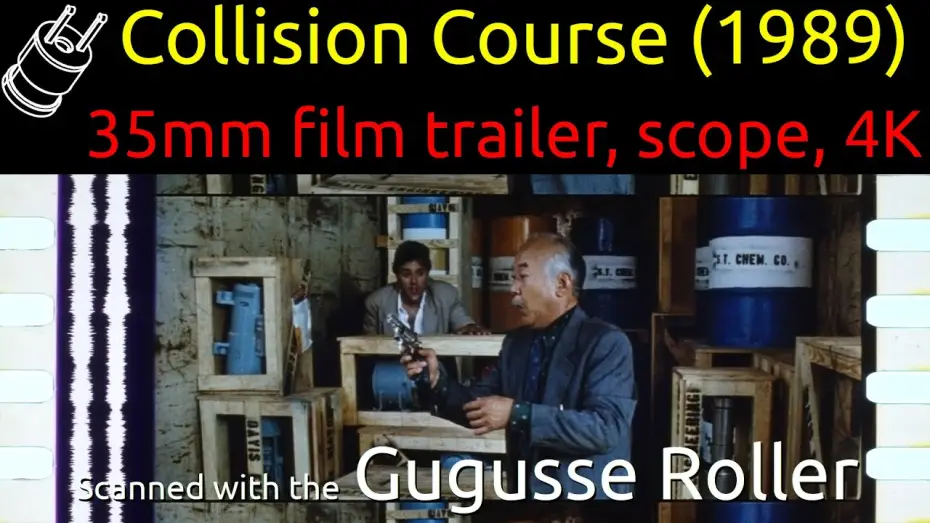 Video for the film Collision Course — Collision Course (1989) 35mm film trailer, scope 4K