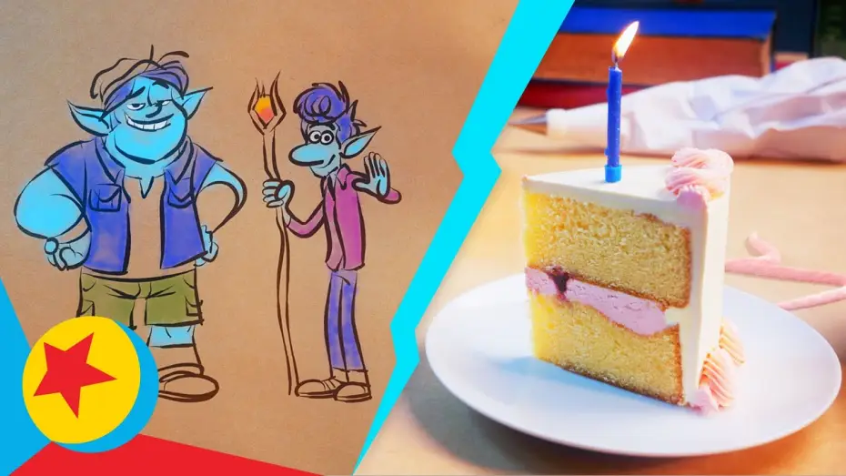 Video for the film Onward — Ian and Barley from Onward Make Birthday Cake | Cooking With Pixar