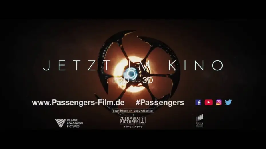 Video for the film Passengers — PASSENGERS - Movie Event 20" - JETZT IM KINO!