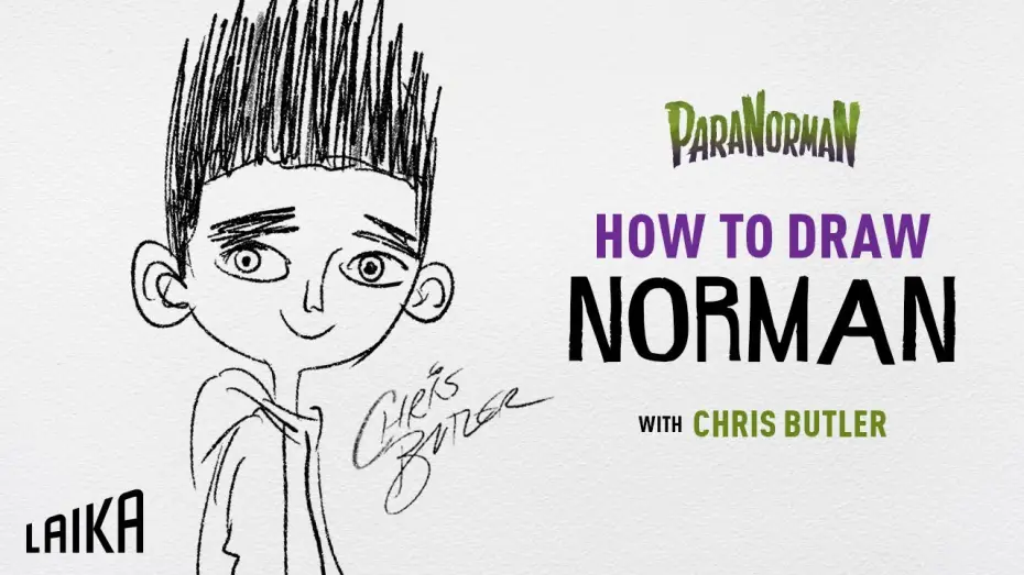 Video for the film ParaNorman — How to Draw Norman from ParaNorman