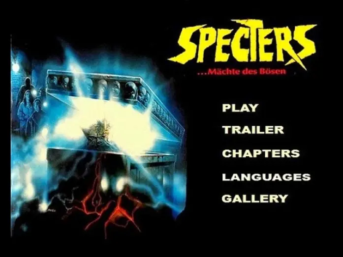 Video for the film Specters — Spectre - 1987 (Trailer on DVD + Menu)