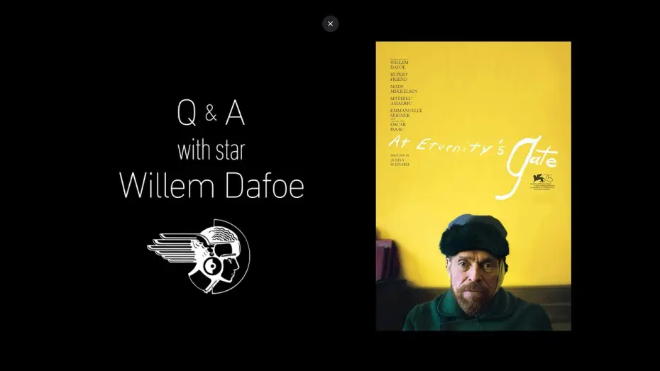 Video for the film At Eternity's Gate — At Eternity's Gate Q&A with Willem Dafoe