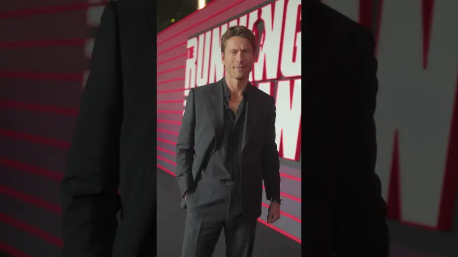 Video for the film The Running Man — Glen Powell UK Premiere