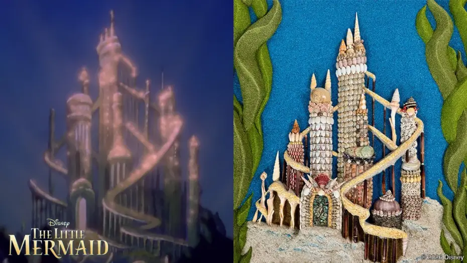 Video for the film The Little Mermaid — The Little Mermaid Castle Out Of Seashells - Disney Recreation