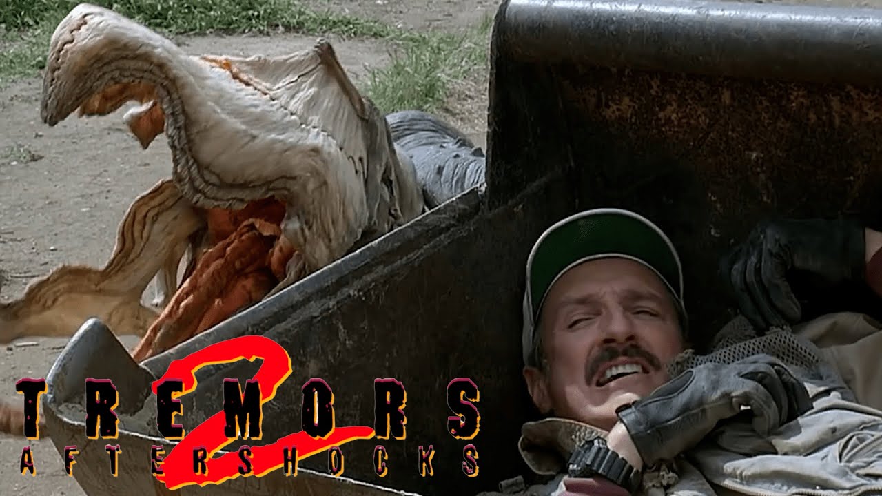 Video for the film Tremors 2: Aftershocks — Chased And Trapped