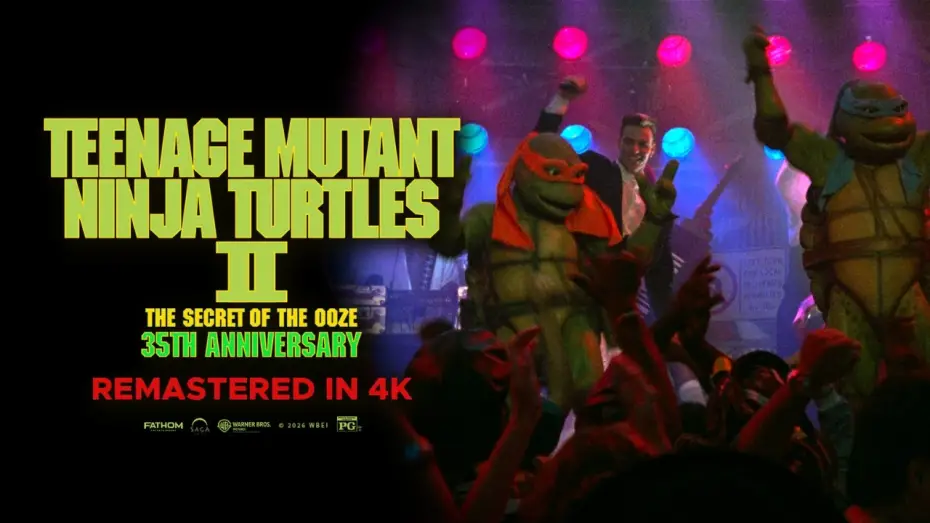 Video for the film Teenage Mutant Ninja Turtles II: The Secret of the Ooze — Fathom Events Spot