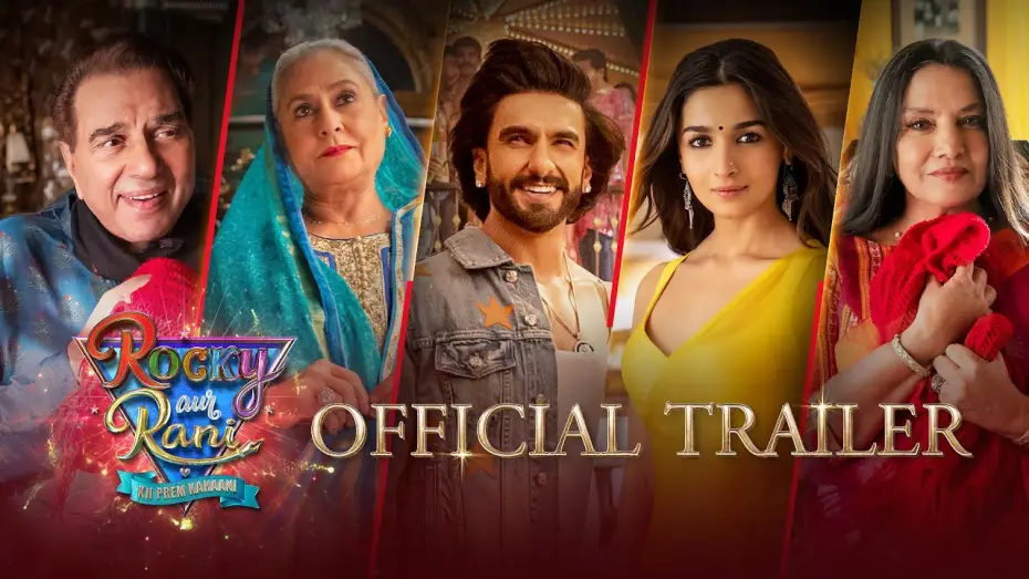 Video for the film Rocky Aur Rani Kii Prem Kahaani — #RockyAurRaniKiiPremKahaani - OFFICIAL TRAILER | Dharmendra, Jaya, Shabana, Ranveer, Alia | Karan