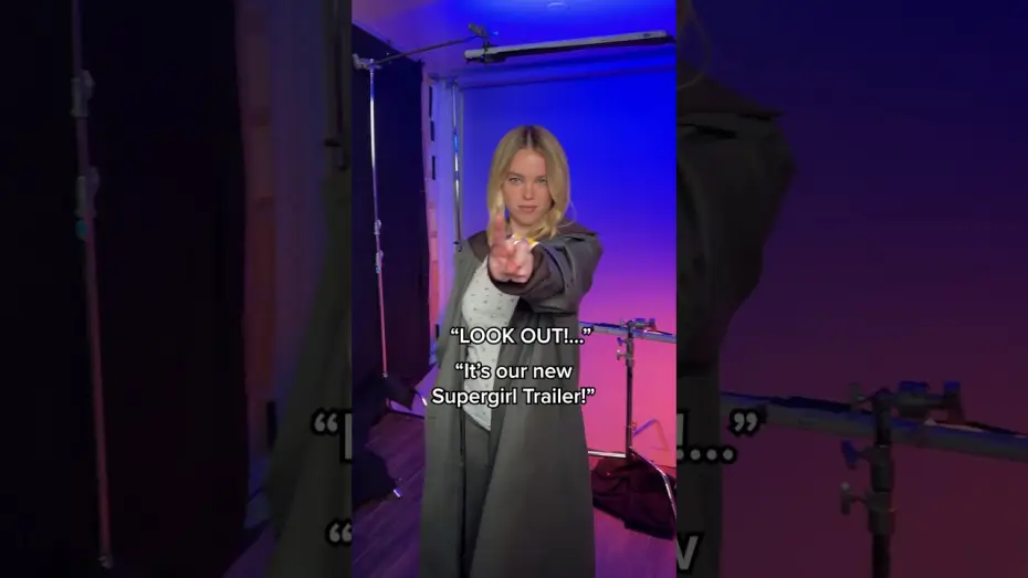 Video for the film Supergirl — Must be a greeting she picked up on another planet.
