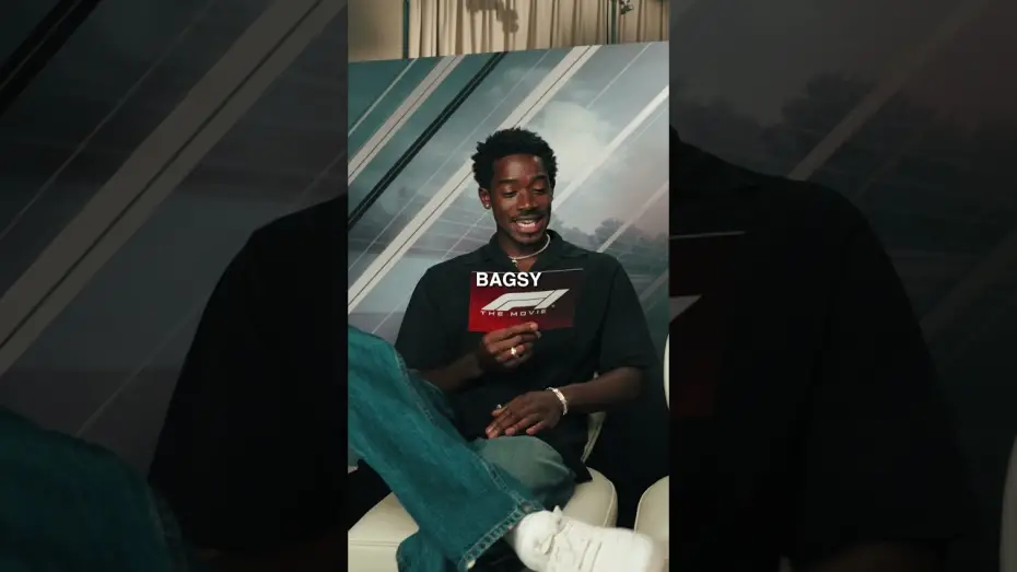 Video for the film F1 — Damson Idris tests Brad Pitt on his British slang