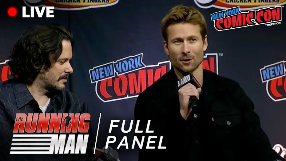 Video for the film The Running Man — Full NYCC Panel feat. Glen Powell, Lee Pace, Edgar Wright