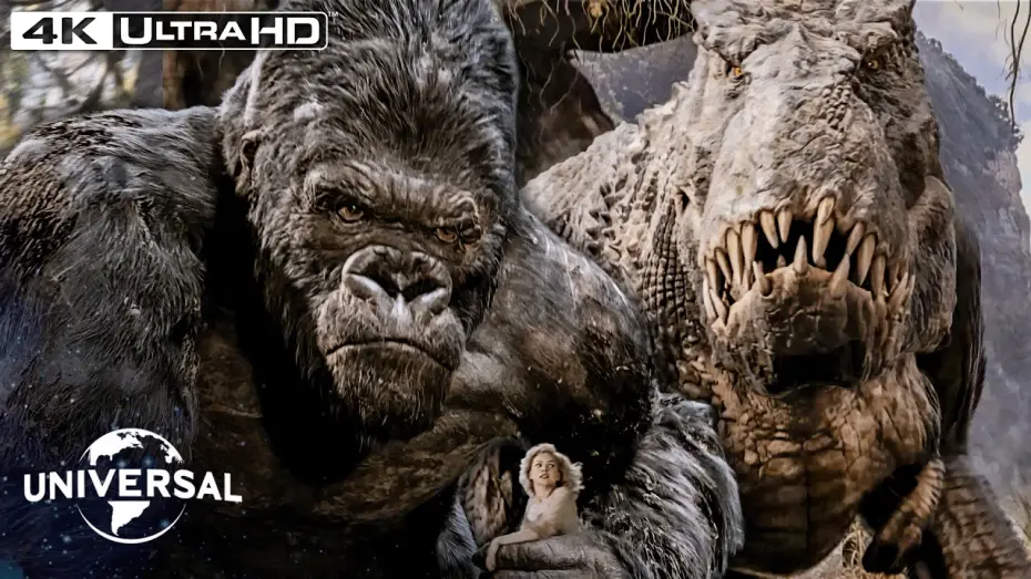 Video for the film King Kong — Kong Saves Ann From the V. rex's