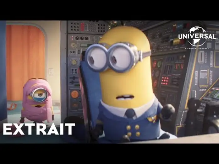 Video for the film Minions: The Rise of Gru — Les Minions 2 : Il était une fois Gru - Extrait "Atterrissage" VF [Actuellement au cinéma]
