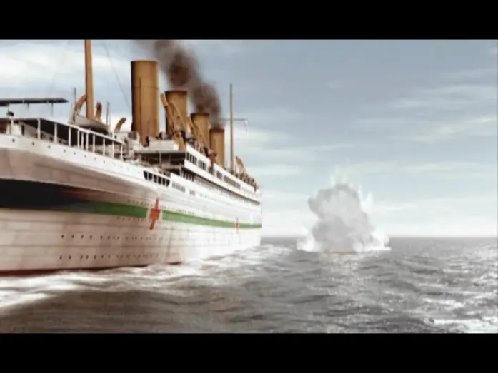 Video for the film Britannic — HMHS Britannic attacked by a German U-Boat