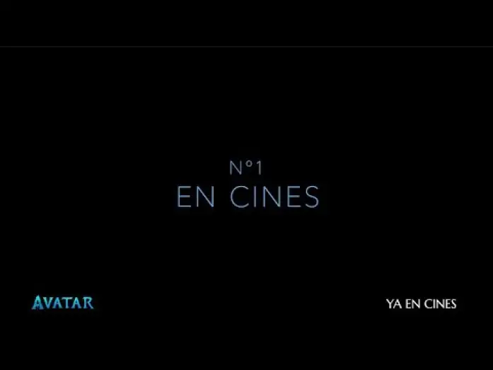 Video for the film Avatar — Nº1 en cines