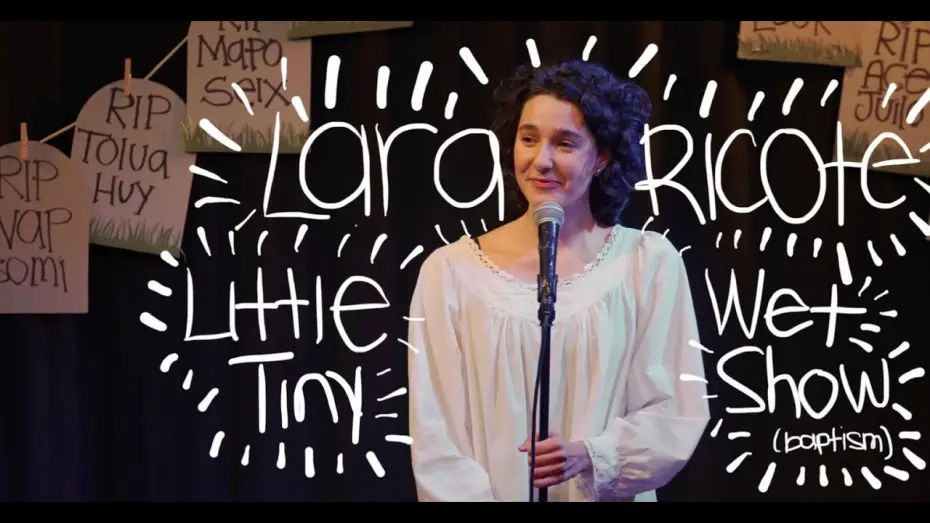Video for the film Lara Ricote: Little Tiny Wet Show (baptism) — Lara Ricote | Little Tiny Wet Show (baptism) | (Full Comedy Special)