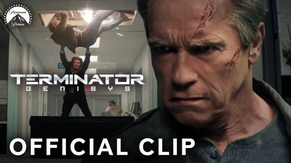 Video for the film Terminator Genisys — Arnold Schwarzenegger vs. The T-3000