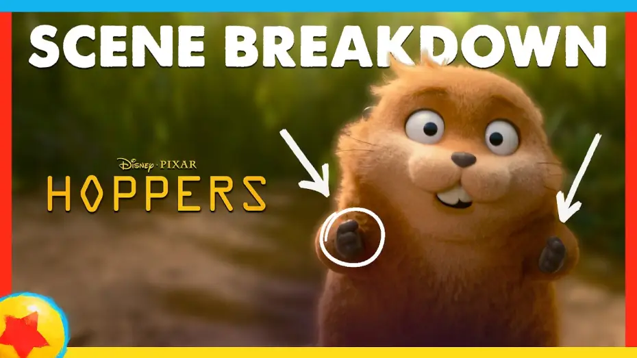 Video for the film Hoppers — 'Hoppers' Filmmakers Break Down the Mabel, Loaf, Ellen bear attack scene | Pixar's Set the Scene
