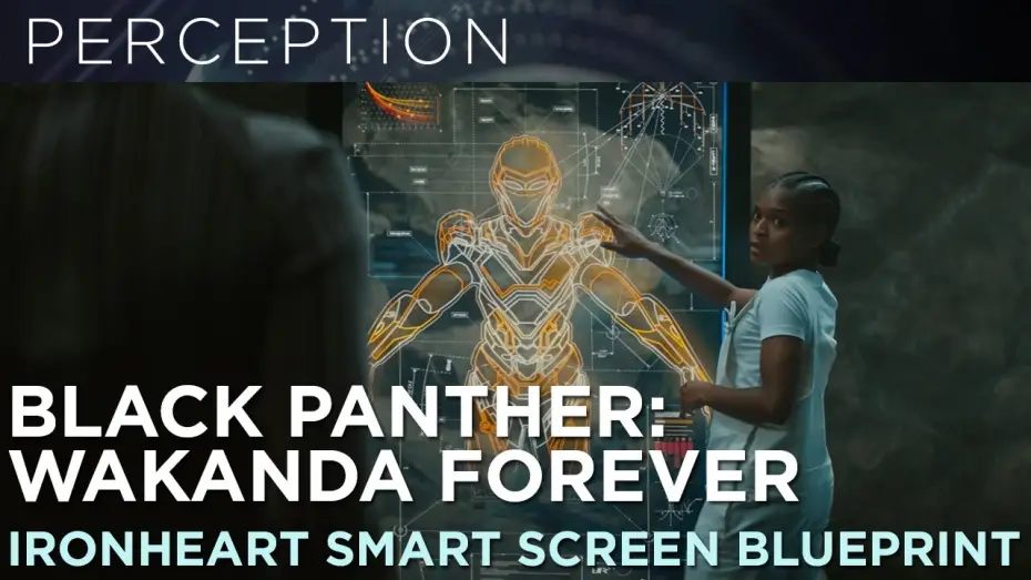 Video for the film Black Panther: Wakanda Forever — Smart Screens & Ironheart Blueprint Display