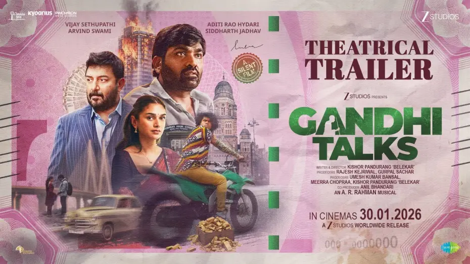 Video for the film Gandhi Talks — Gandhi Talks Trailer | Vijay S | Arvind S | Aditi Rao | A.R.Rahman | Siddharth J |  Releasing 30 Jan