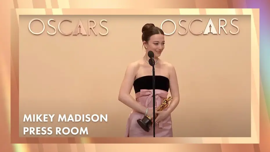 Video for the film Anora — 'Anora' Best Actress Press Room Speech | 97th Oscars (2025)[Mikey Madison]