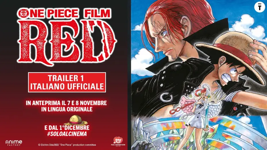 Video for the film One Piece Film Red — One Piece Film: RED - Trailer 1 Italiano Ufficiale