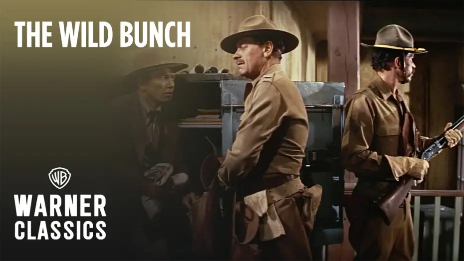 Video for the film The Wild Bunch — Opening Railroad Office Robbery