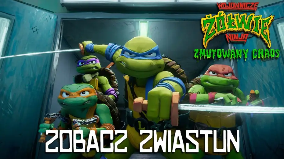 Video for the film Teenage Mutant Ninja Turtles: Mutant Mayhem — Wojownicze Żółwie Ninja: zmutowany chaos - zobaczcie nowy zwiastun!
