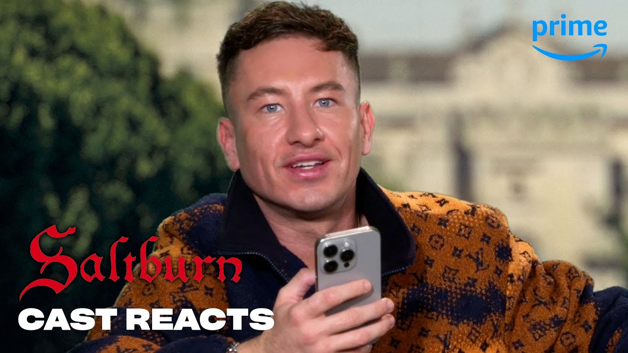 Video for the film Saltburn — The Cast Reacts to Tweets