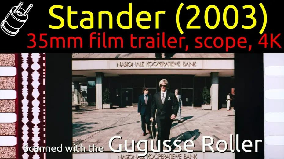 Video for the film Stander — Stander (2003) 35mm film trailer, scope hard matte, 4K