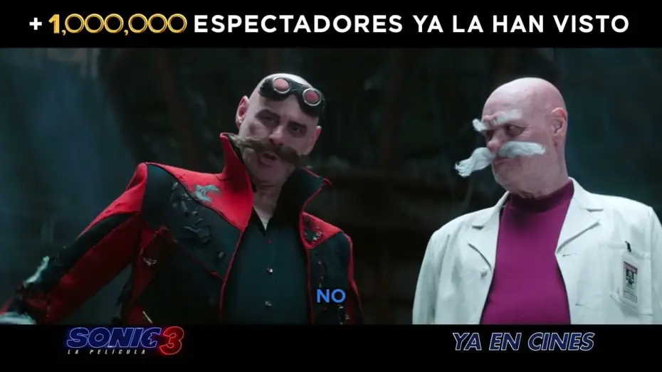 Video for the film Sonic the Hedgehog 3 — MÁS DE 1 MILLÓN DE ESPECTADORES