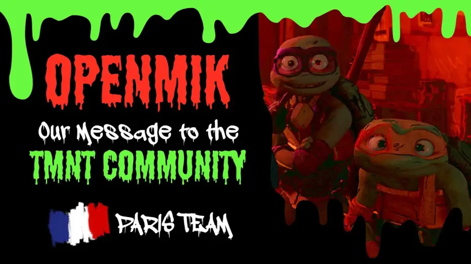 Video for the film Teenage Mutant Ninja Turtles: Mutant Mayhem — #OpenMik - Giving Mutants Life | Notre Message aux Fans TMNT 💬