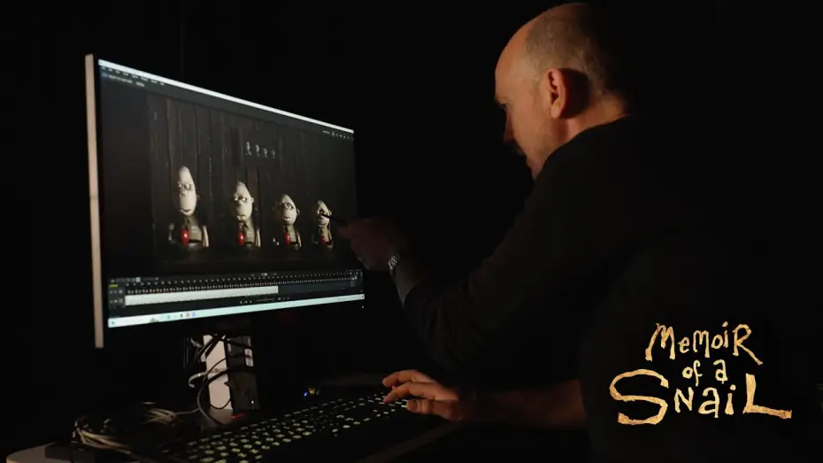 Video for the film Memoir of a Snail — Behind The Scenes With Adam Elliot - Animating