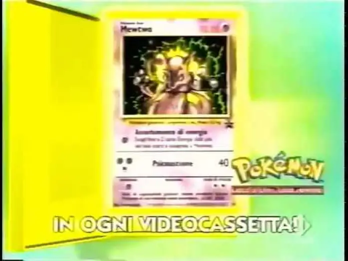 Video for the film Pokémon: The First Movie — Pubblicità VHS  - Pokémon IL FILM - Mewtwo contro Mew - Carta Promo Mewtwo - Italia1