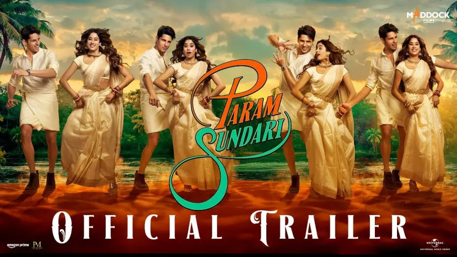 Video for the film Param Sundari — Param Sundari - Official Trailer | Sidharth M | Janhvi K | Dinesh V | Tushar J | In Cinemas 29th Aug