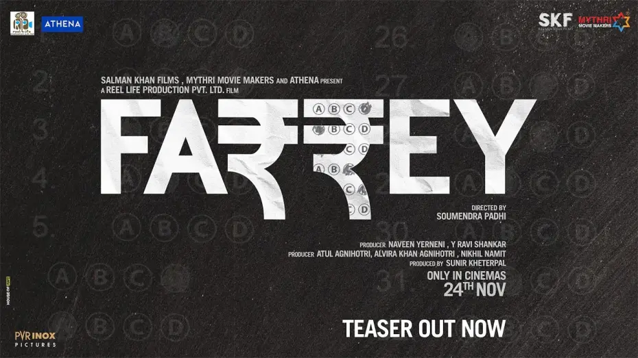 Video for the film Farrey — Farrey: Official Teaser | Salman Khan | Alizeh | Soumendra Padhi | 24th November