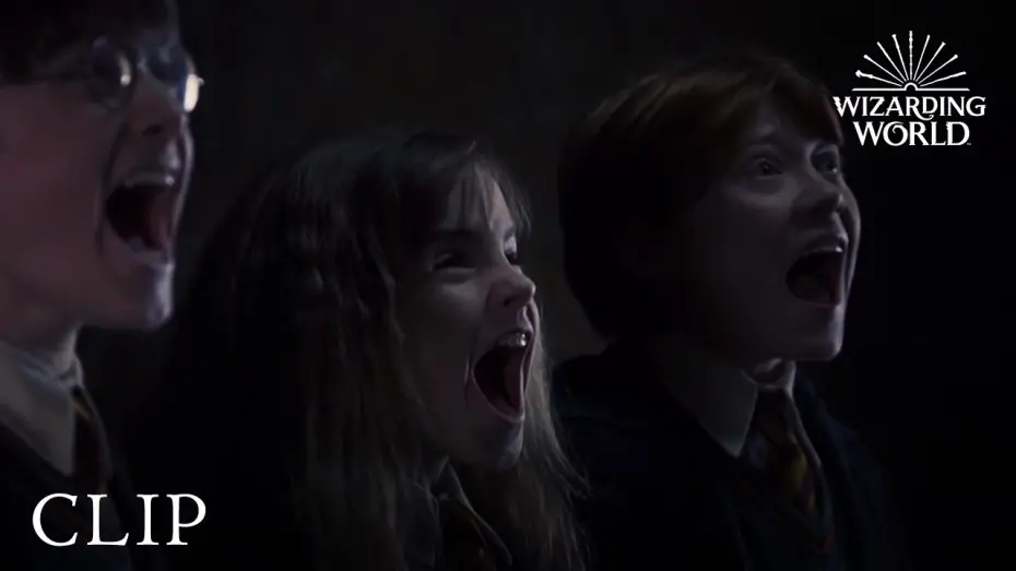 Video for the film Harry Potter and the Philosopher's Stone — Harry, Ron & Hermione Run Scared of Fluffy