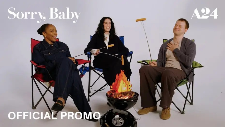 Video for the film Sorry, Baby — Eva Victor, Naomi Ackie & Lucas Hedges Grill Hot Dogs