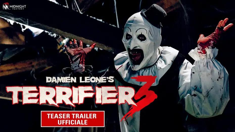 Video for the film Terrifier 3 — Terrifier 3 - Teaser Trailer Italiano Ufficiale