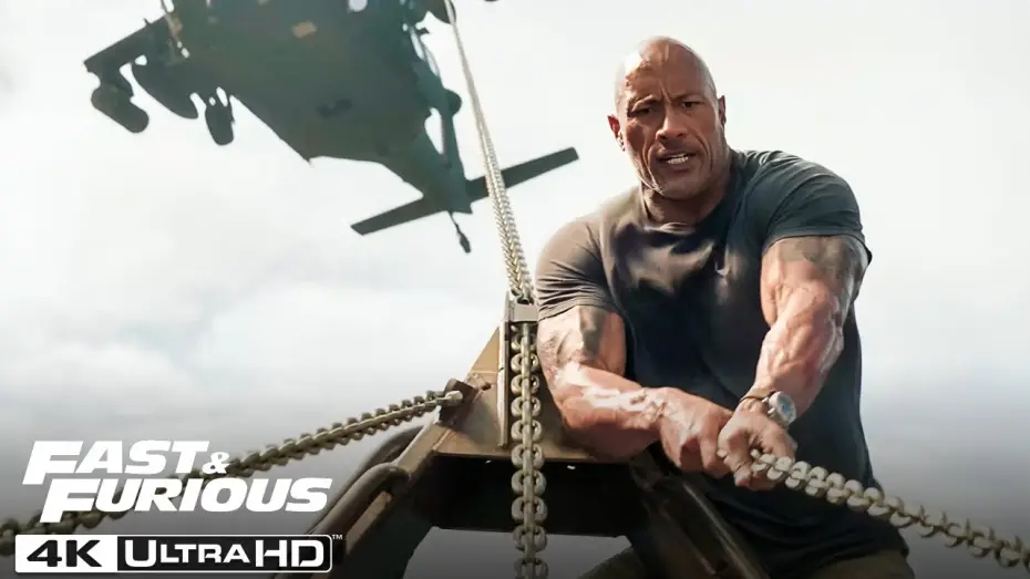 Video for the film Fast & Furious Presents: Hobbs & Shaw — Hooking a Helicopter to a Truck