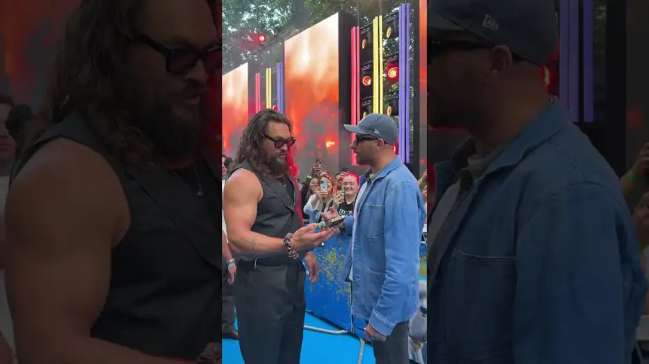Video for the film Supergirl — A red carpet bromance 🙌 Jason Momoa and Matthias Schoenaerts in London for SUPERGIRL.