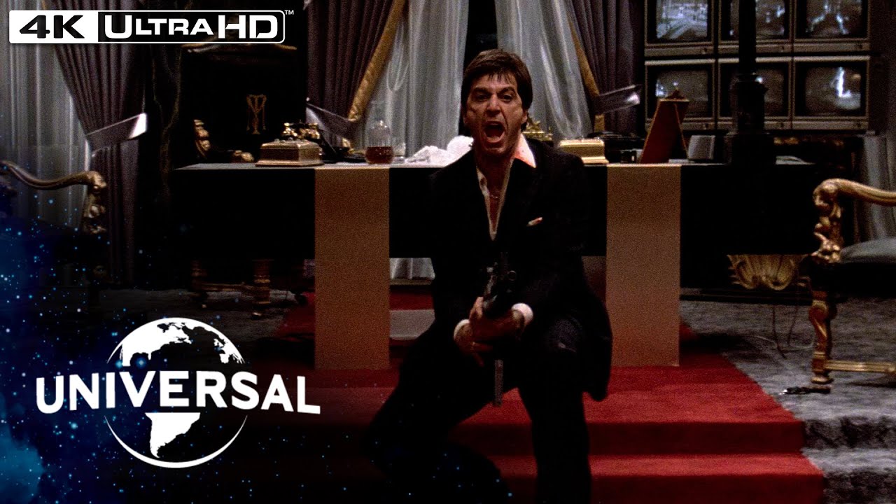Video for the film Scarface — Say Hello To My Little Friend in 4K HDR