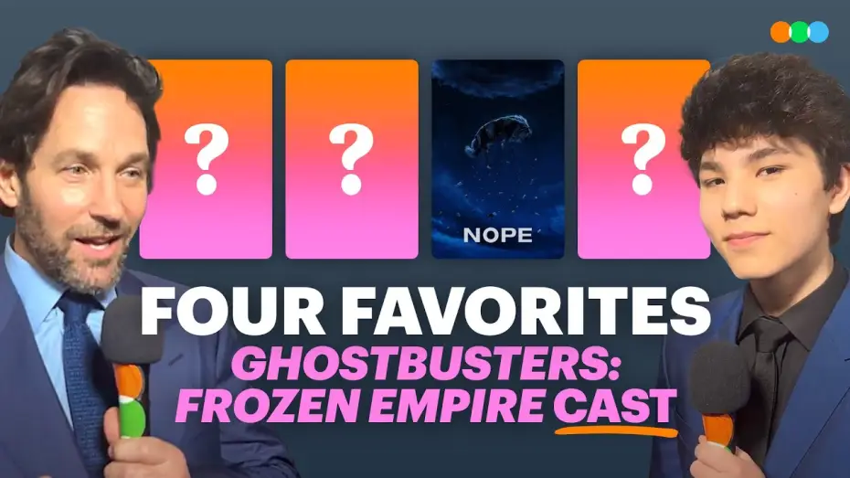 Video for the film Ghostbusters: Frozen Empire — Four Favorites with Paul Rudd, Dan Aykroyd, and Logan Kim