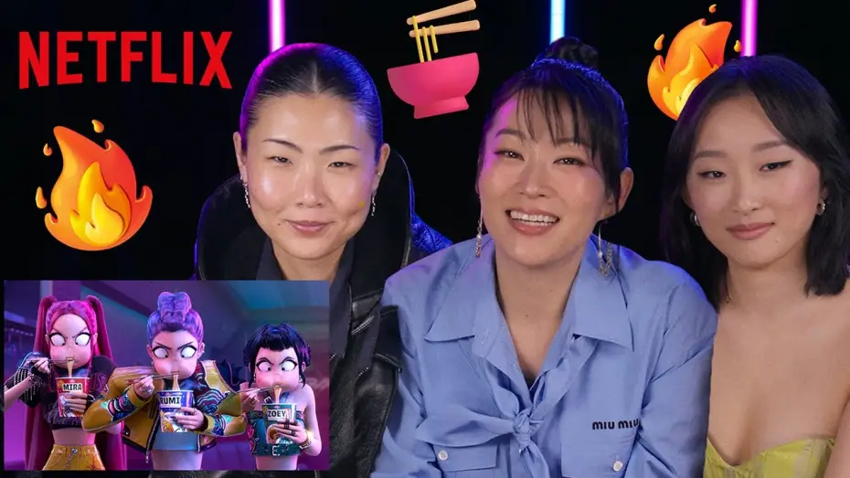 Video for the film KPop Demon Hunters — Cast Takes on the SPICY Ramen Challenge