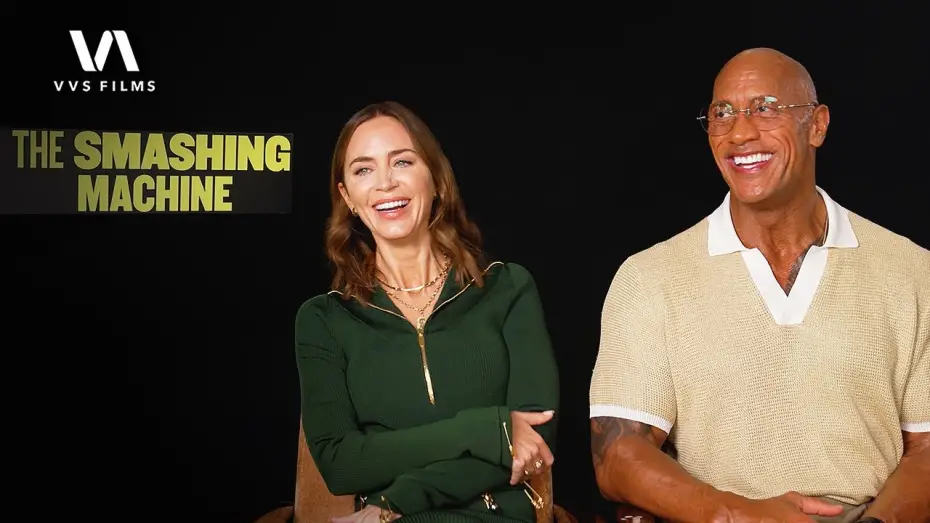 Video for the film The Smashing Machine — Dwayne Johnson and Emily Blunt talk The Smashing Machine