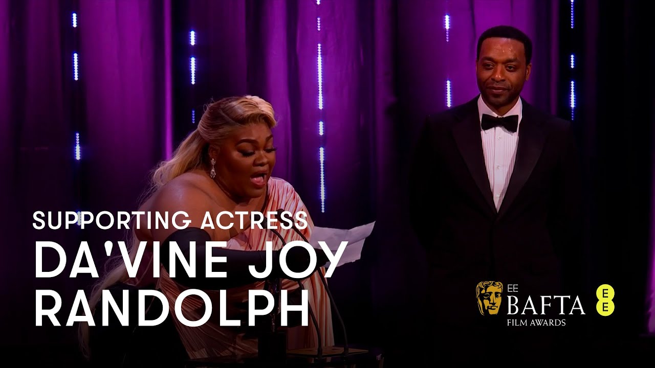 Video for the film The Holdovers — Da'Vine Joy Randolph's emotional speech as she wins Supporting Actress | EE BAFTA Film Awards 2024