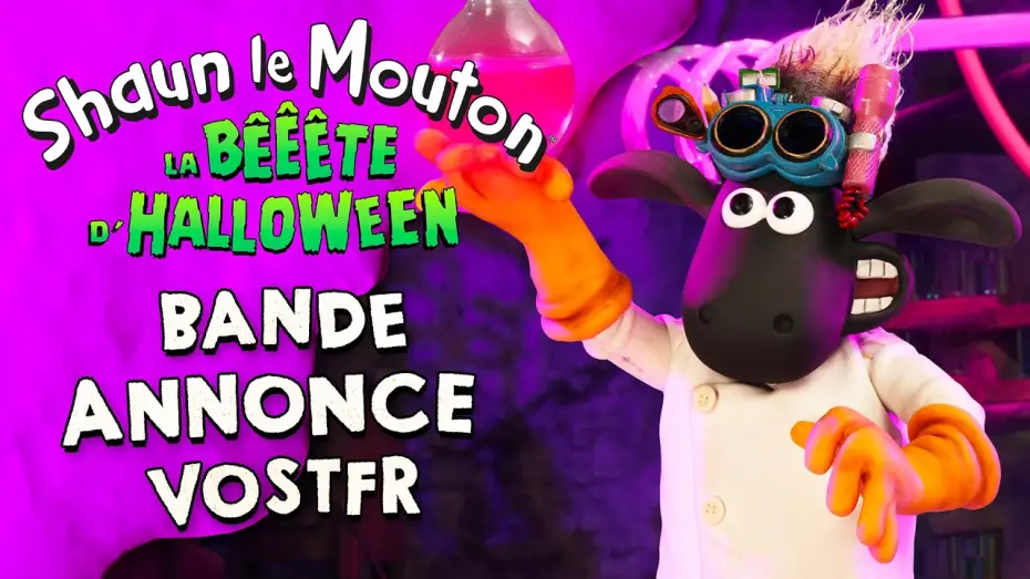 Video for the film Shaun the Sheep: The Beast of Mossy Bottom — SHAUN LE MOUTON : LA BÊÊÊTE D'HALLOWEEN – Bande-annonce Officielle VOSTFR (2026)