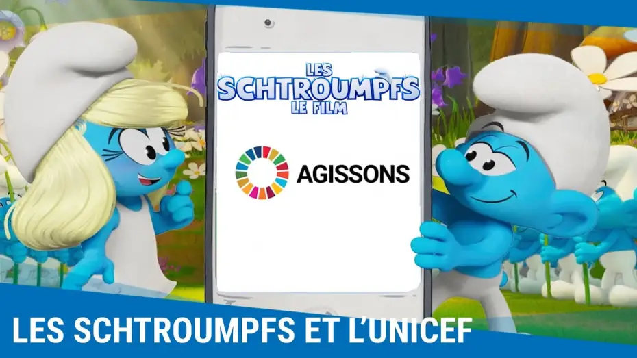 Video for the film The Smurfs Musical — Les Schtroumpfs et l'UNICEF