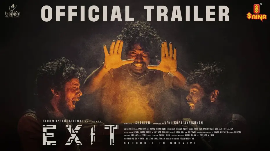 Video for the film Exit — EXIT Trailer | Malayalam | Tamil | Sreeraam | Vishak nair | Shaheen | Venu Gopalakrishnan